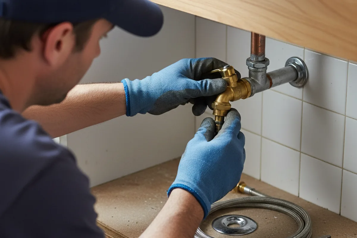 Shutoff valve and fitting work during Emergency Plumbing in Owasso
